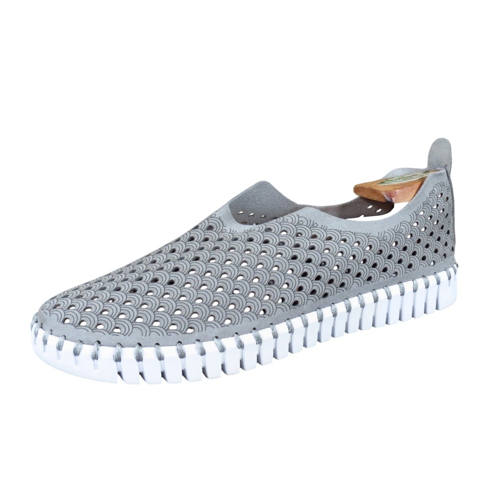 Ilse Jacobsen Tulip 139 Women Slip On Shoes 41 Casual Comfort Grey Microfiber
